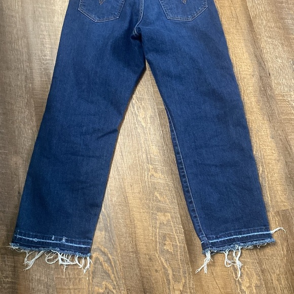 LEVI’S PREMIUM 501 RIBCAGE STRAIGHT ANKLE UNDONE HEM FOR FREE PEOPLE LUXEDENIM - Picture 9 of 14